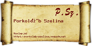 Porkoláb Szelina névjegykártya